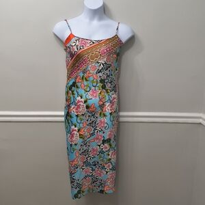 Natori Womens Slip Dress Nightgown Floral Multicolor XL Vibrate Party Cozy Sleep